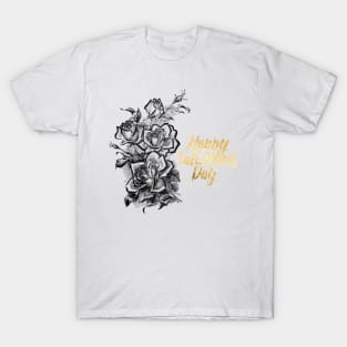 Valentine with Black Roses T-Shirt